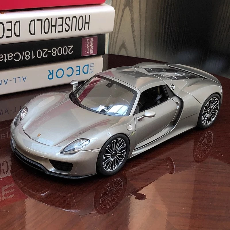 1:18保时捷918敞篷硬顶跑车静态模型仿真合金汽车模收藏居家摆件