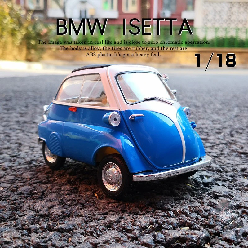 1:18宝马蛋BMW Isetta 仿真合金汽车静态模型收藏摆件Q萌小车礼品