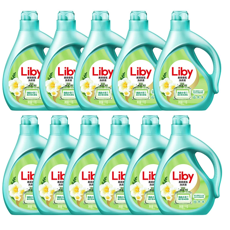 立白小苍兰洗衣液1kg*12桶香氛清新香水去渍去污家庭深层套装浓缩