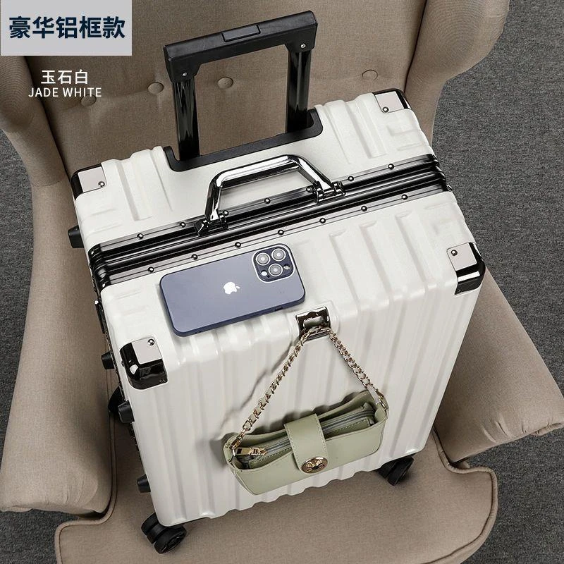 行李箱结实耐用拉杆箱静音轮铝框旅行箱男女学生密码箱大容量