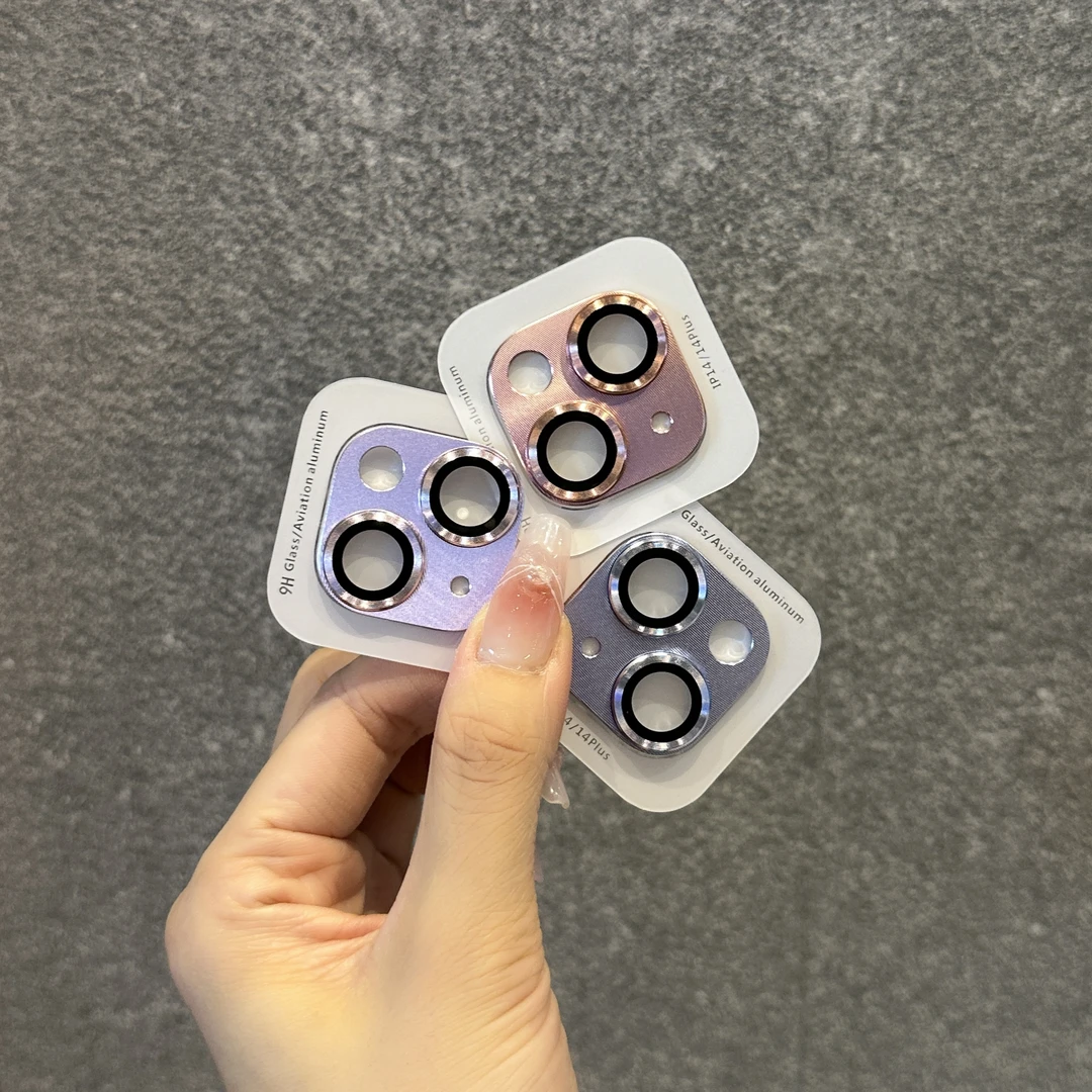 适用苹果14一体金属全包镜头膜iPhone13镜头膜苹果15镜头保护膜12