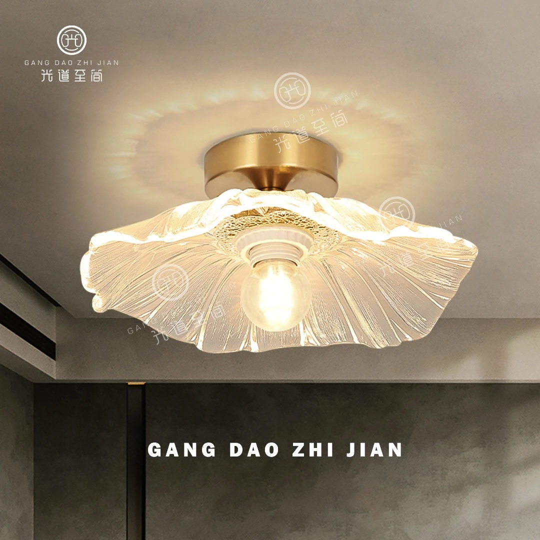 轻奢花朵玄关吊灯现代简约走廊过道灯网红ins阳台灯小吊灯入户灯