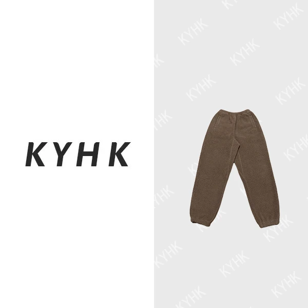 KYHK秋冬经典大颗粒摇粒绒收脚束腿休闲卫裤231240