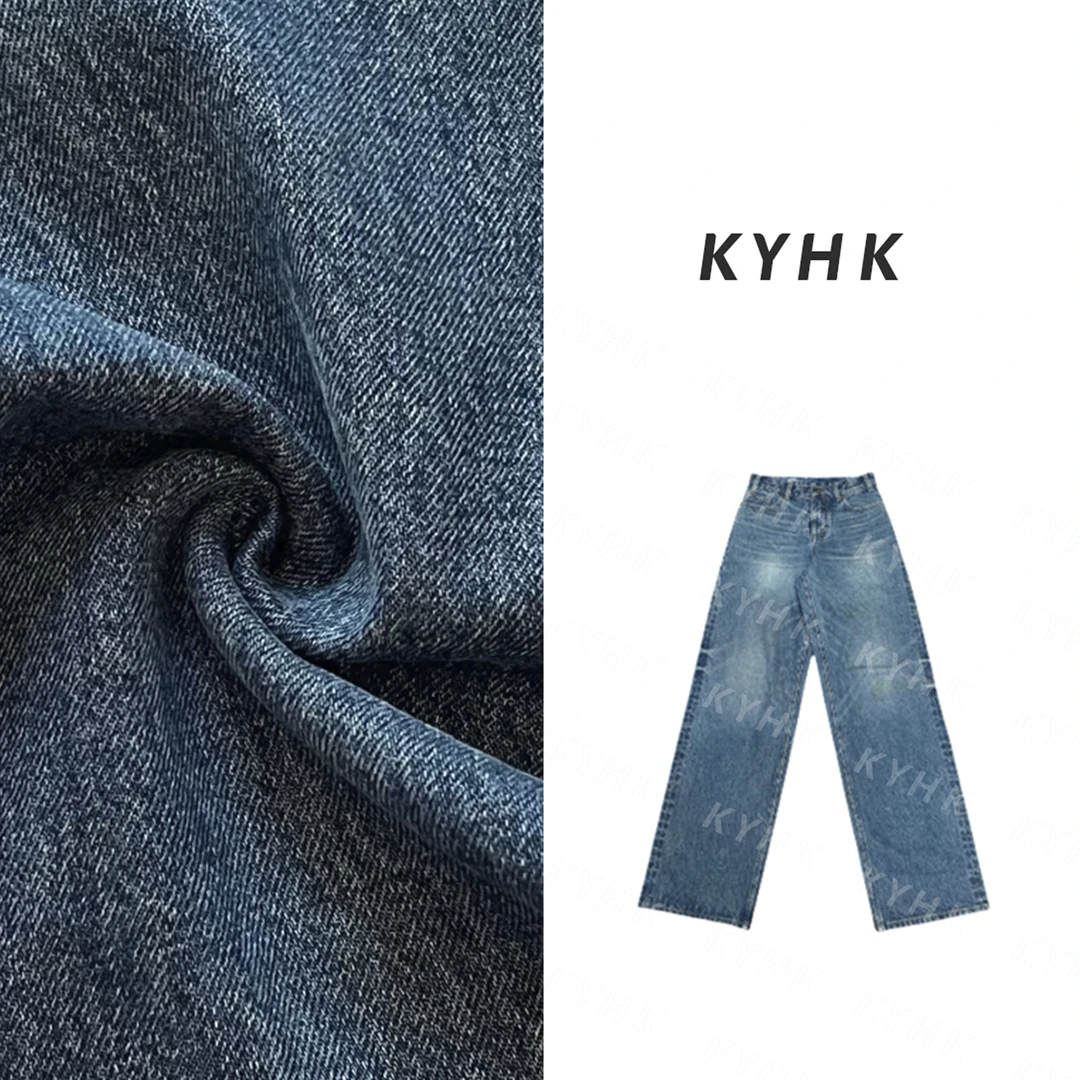 KYHK 复古洗水猫须中筒牛仔裤241083