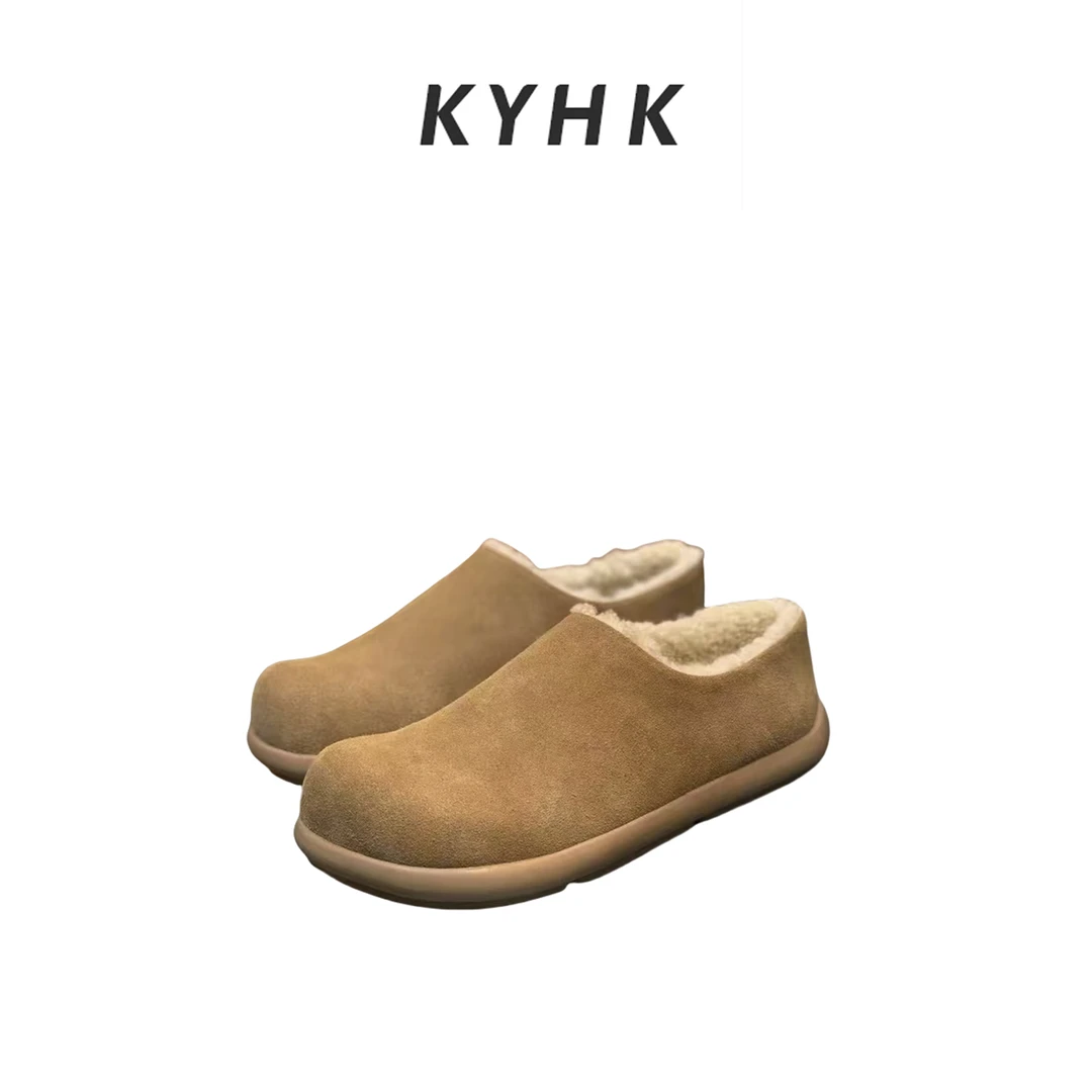 KYHK秋冬舒适圆头百搭低帮包脚雪地靴241207