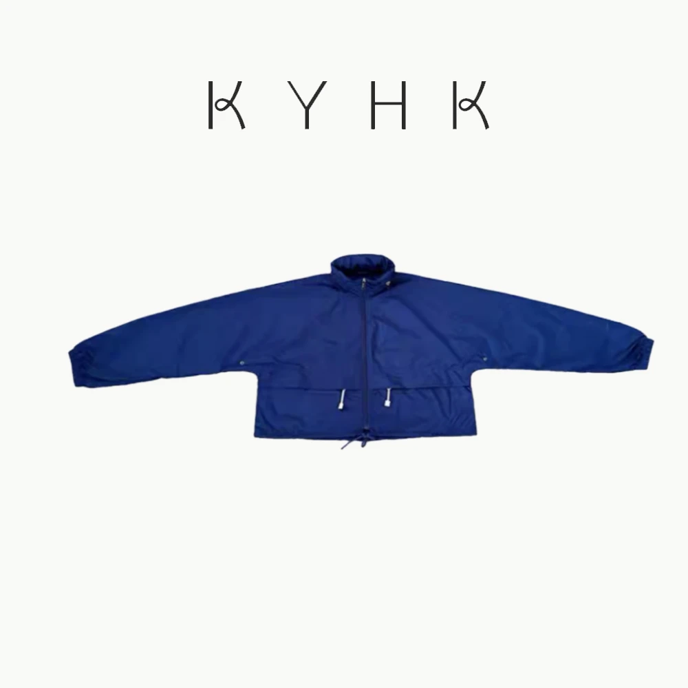 KYHK夏季隐藏连帽设计可抽绳长袖短衣防晒230547