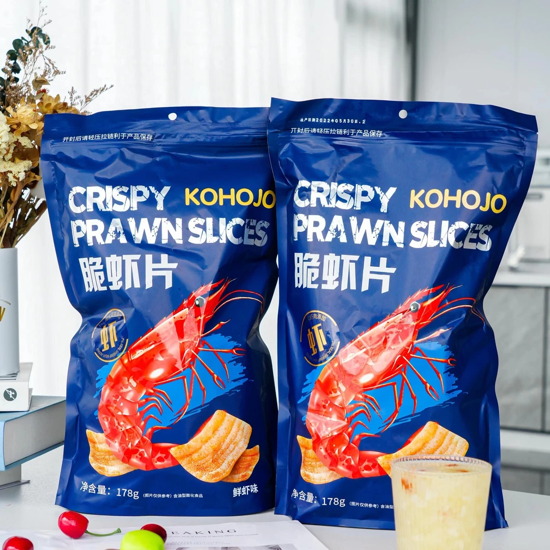 KOHOJO脆虾片 鲜虾片小零食品178克*1袋 网红酥脆大虾片
