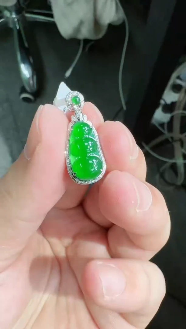 【闪购商品】翡翠颈饰18K金镶嵌寄售回流,不退不换