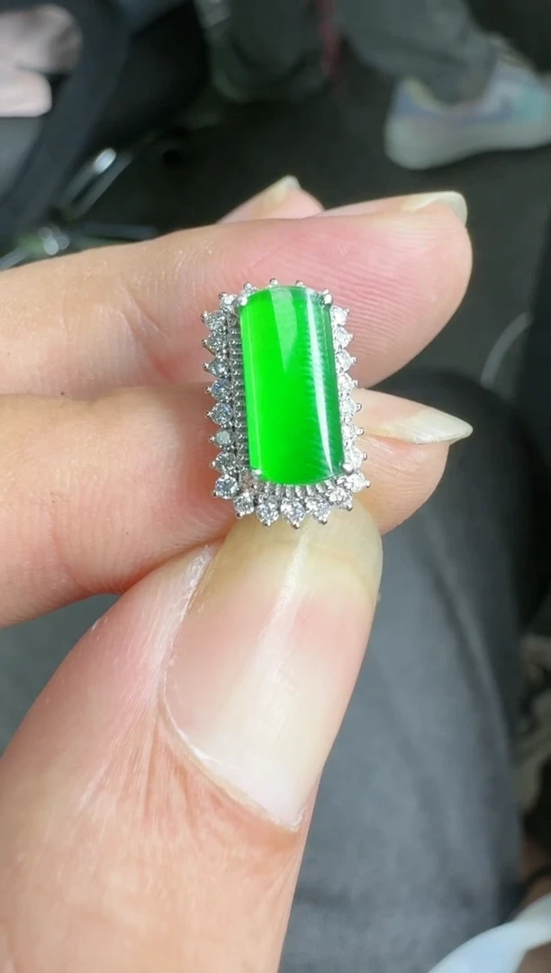 【闪购商品】翡翠戒指18K金镶嵌寄售回流,不退不换·