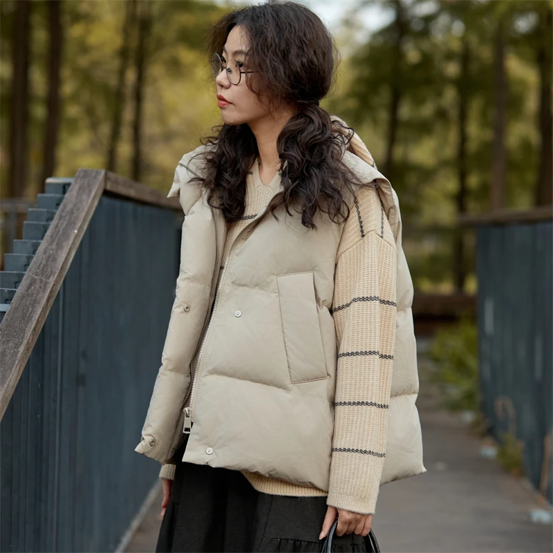 冬季新款中性保暖白鸭绒中性马甲立领拉链马夹叠穿外穿加厚防风