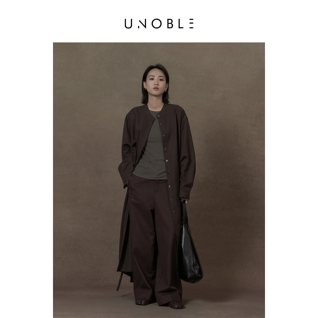 秋冬收官UNL24302209【垂坠感极简长款外套】61号