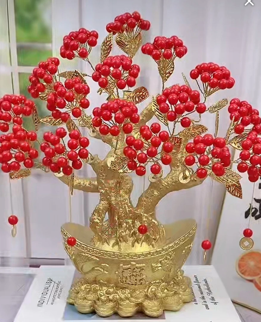 金叶鸿运当头发财果材料包手工DIY发财果材料创意家居电视柜摆件