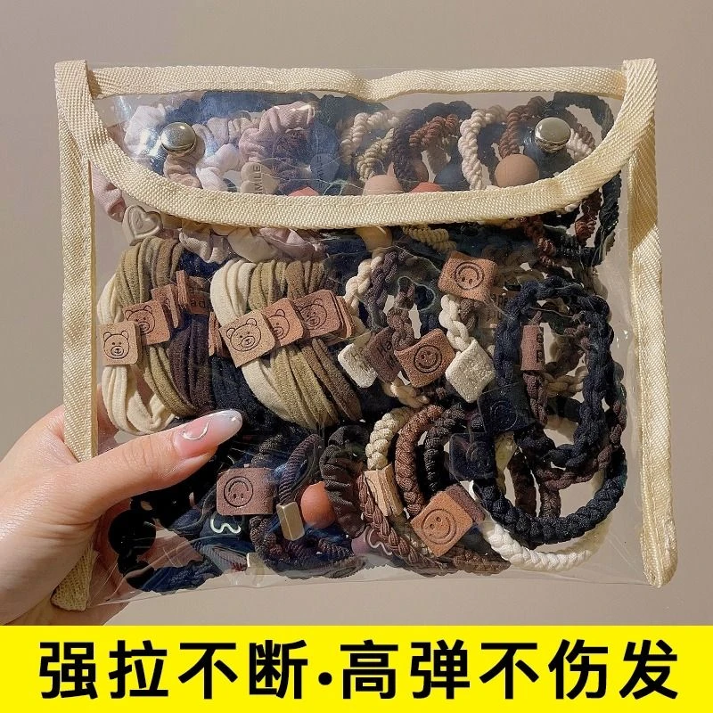 福利抢！ 【40件套】头绳女生高弹力耐用发绳头饰ins皮筋扎头女高颜