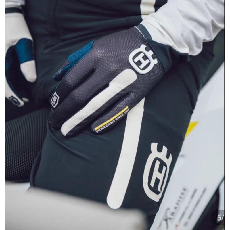 胡斯瓦纳100%联名现货骑行越野摩托车全指耐磨自行车户外运动手套