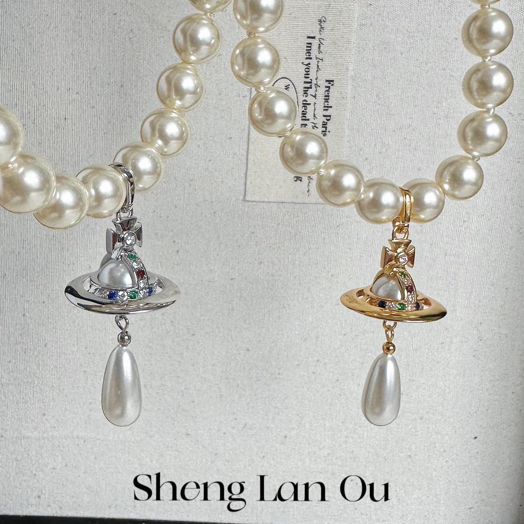 铜合金项链 复古大飞碟宇宙轻奢高级感重工项链项圈