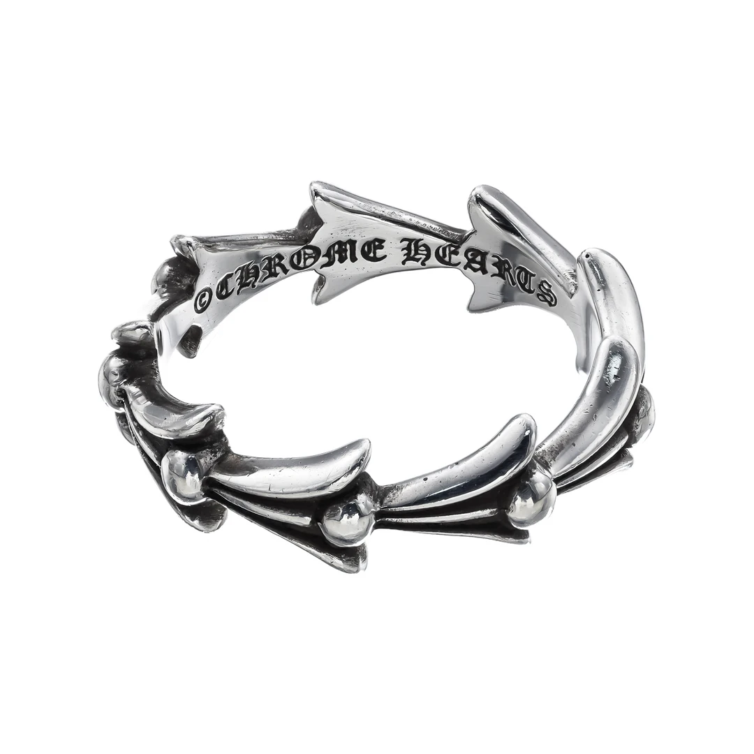 全新未使用 克罗心 Chrome Hearts CROSSTAIL鱼骨戒指