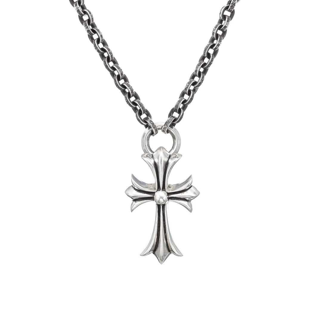 90新 克罗心 Chrome Hearts PaperChain绑定中号十字架项链