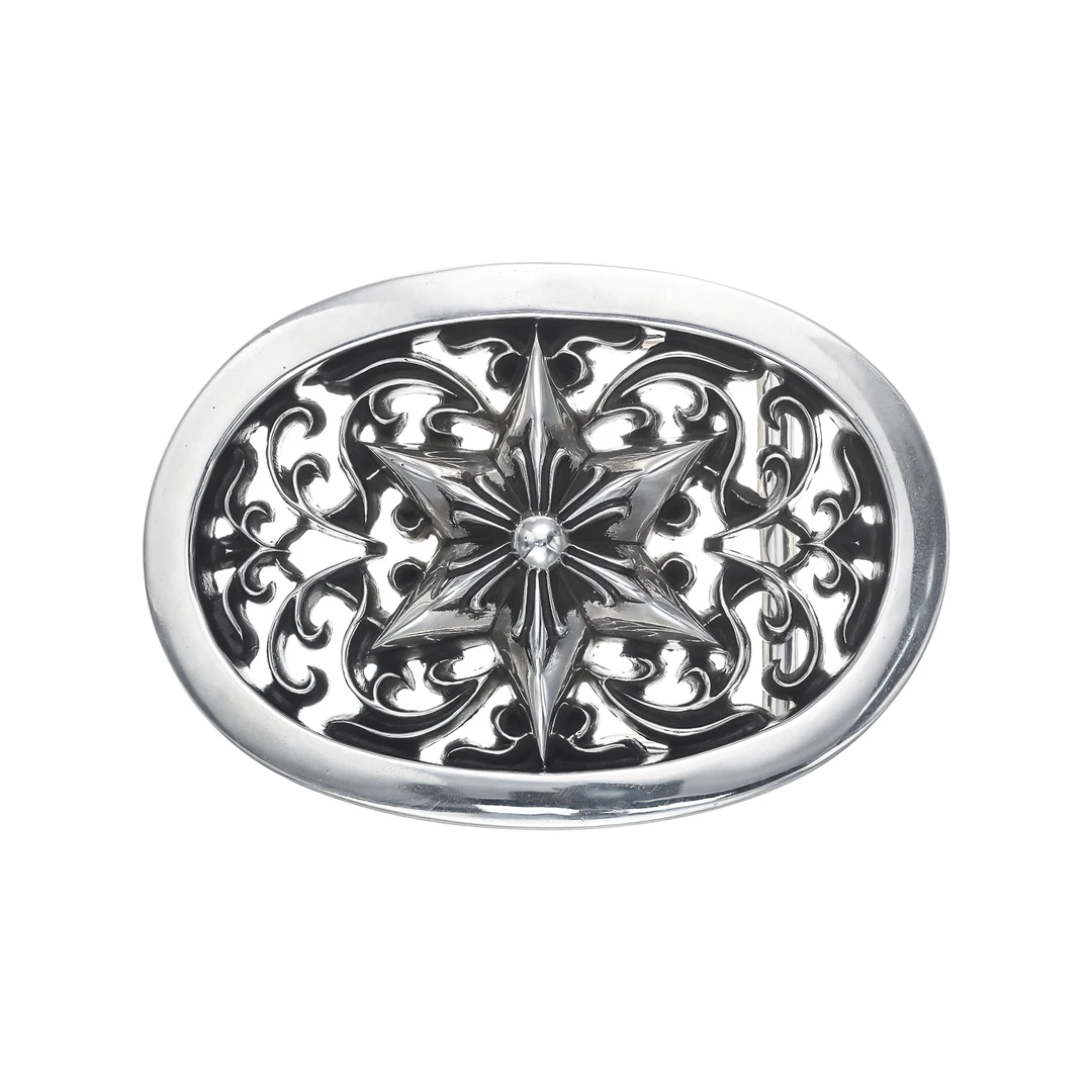 全新未使用 克罗心 Chrome Hearts 六芒星椭圆藤蔓皮带扣