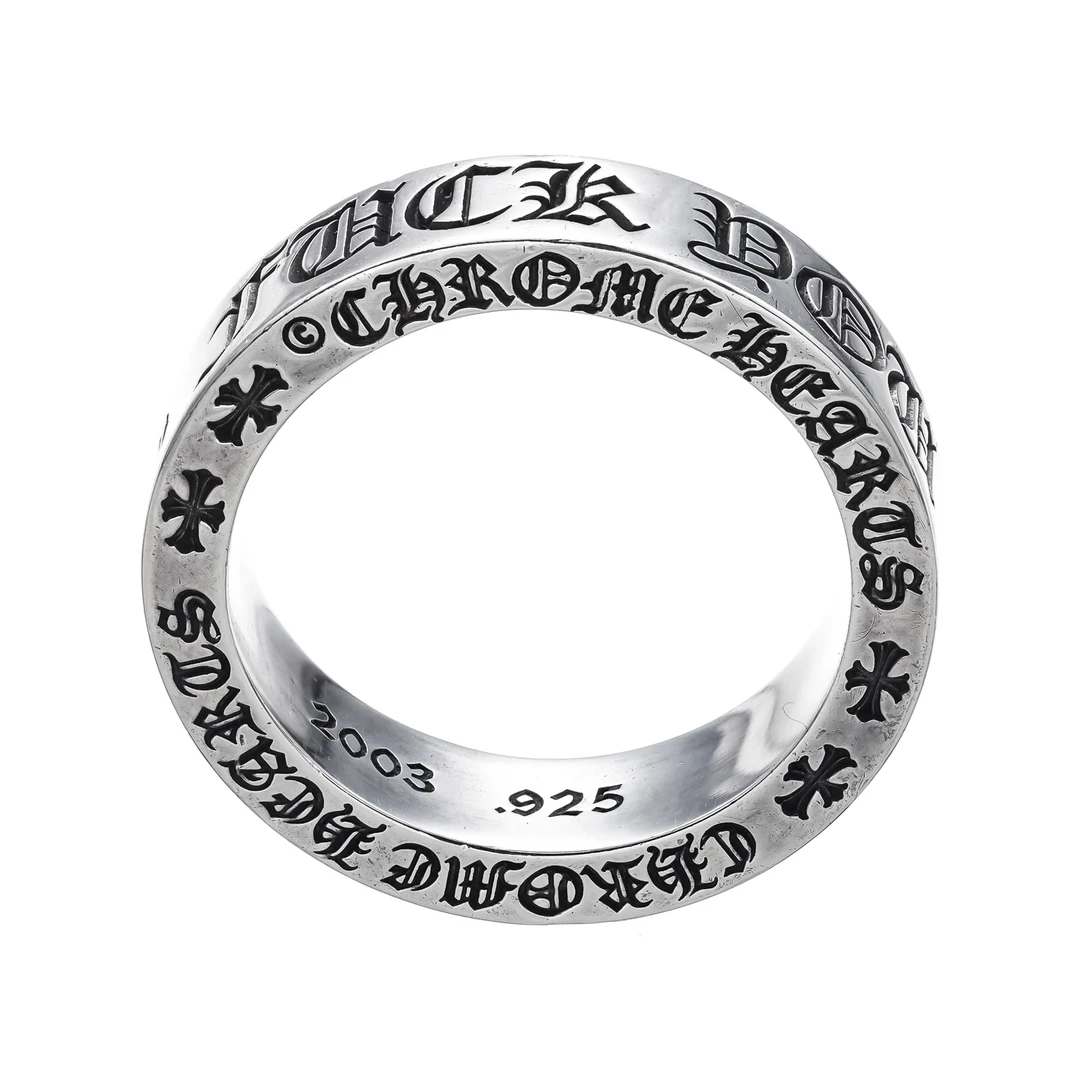 99新 克罗心 Chrome Hearts FXK U PD切面满钻脏话戒指