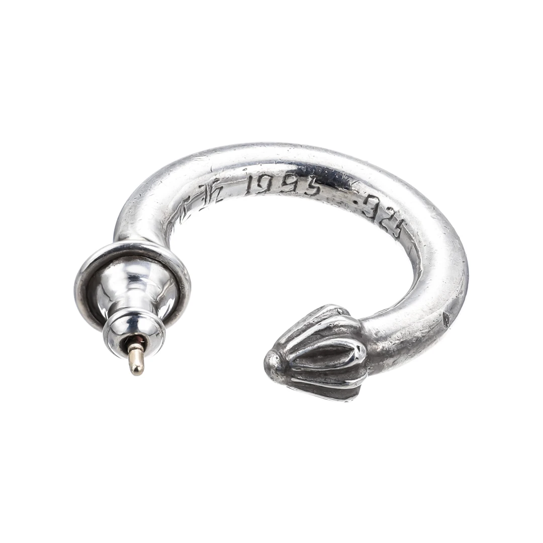 95新 克罗心 Chrome Hearts HOOP PLAIN十字花钉耳环