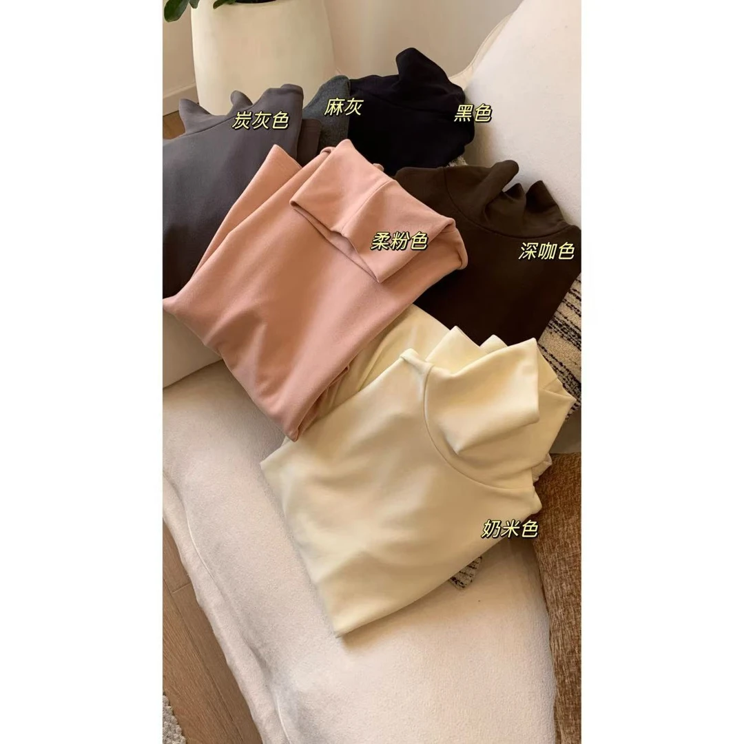 双面磨毛<高领版> 冬天的“暖宝宝”超舒服软糯百搭弹力t恤打底衫