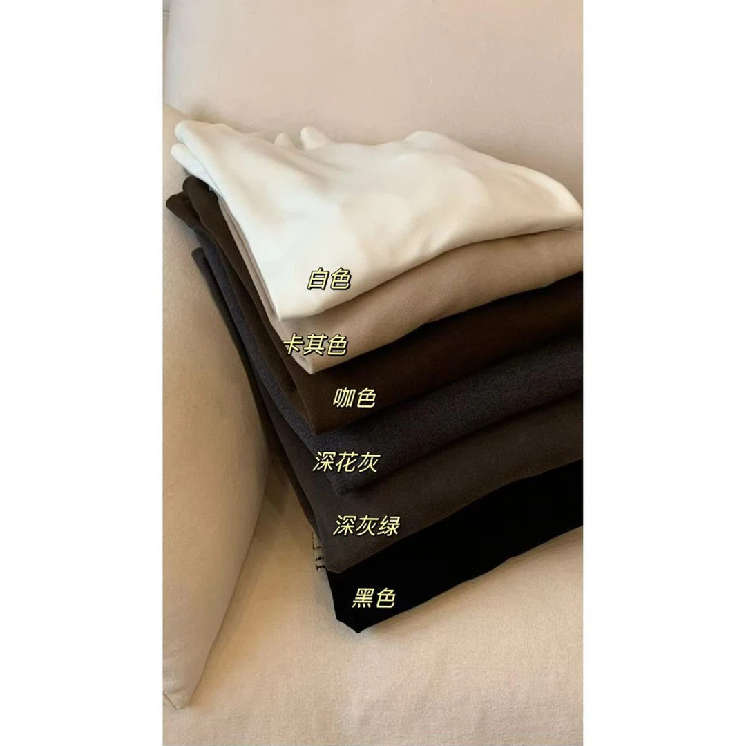 舒芙蕾 冬季保暖百搭宽松加厚套头长袖半高领打底衫纯色外穿t恤衫