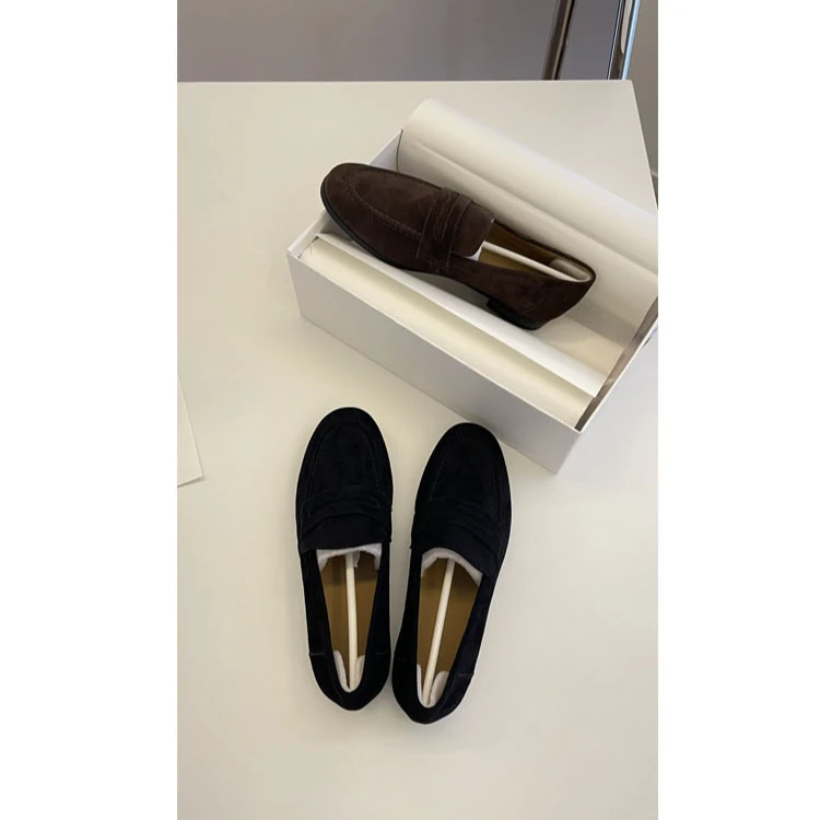 乐福鞋 简约精致低跟舒适不累脚百搭时尚复古英伦风马衔扣单鞋