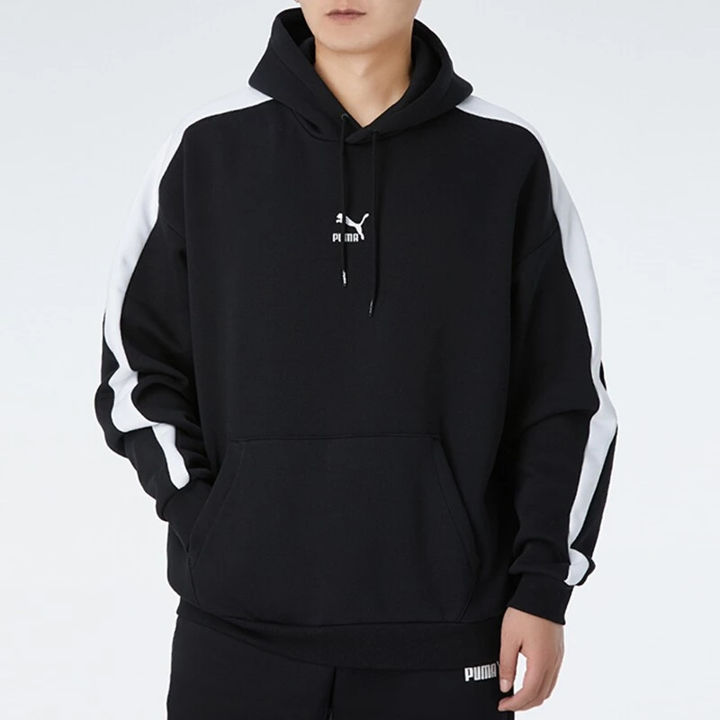 彪马（PUMA）男装冬季休闲卫衣连帽套头衫530272-01男士长袖时尚