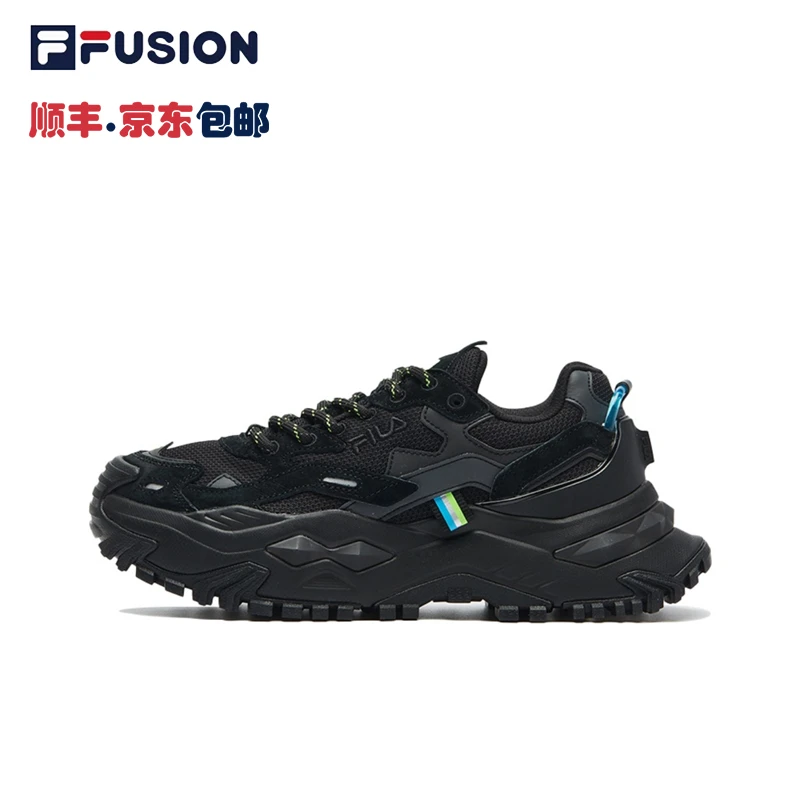 FILA FUSION斐乐潮牌硬糖低帮老爹鞋女款厚底增高跑步鞋