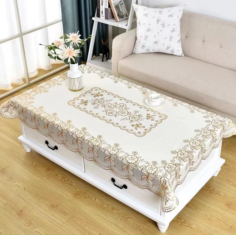 浮力款（宽100cm×150CM）PVC烫金桌布 免洗防水桌布茶几客厅茶几