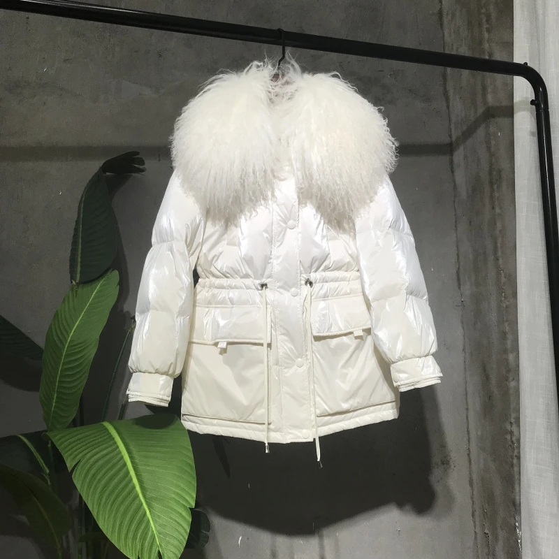【真毛】2025冬季新款羽绒服女中长款小个子时尚免洗加厚白鸭绒外套