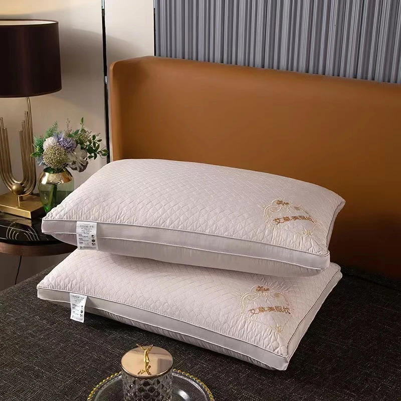 2025-高端艾草立体双边刺绣美眠枕芯/对