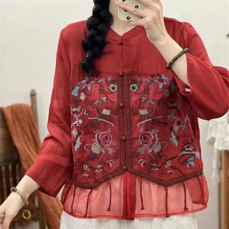 【开播孤品福利】（751-800）初春百搭棉小花衫女装妈妈装中袖休闲