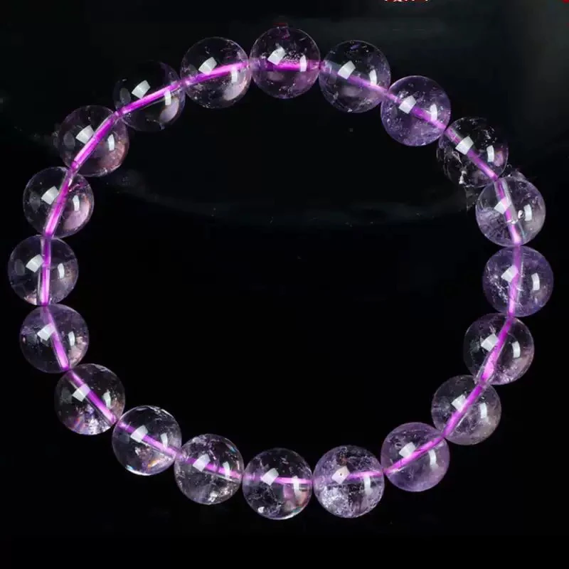 天然紫阿赛斯特莱手串珠水晶手链圈水晶手串男女款梦幻紫色时尚
