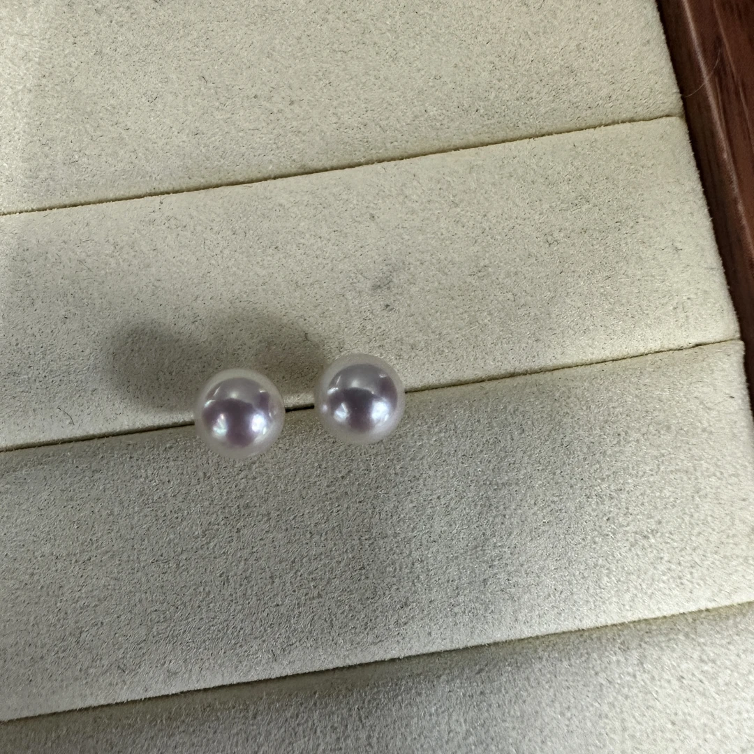 海水akoya小灯泡耳钉 飒飒亮