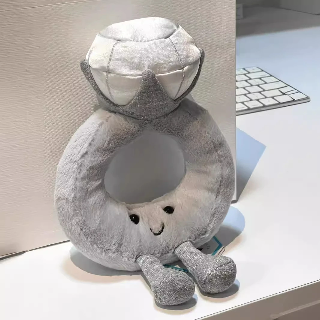 创意新款大号结婚钻戒儿童节可爱公仔毛绒玩具表白儿礼物