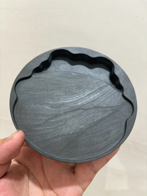歙歙砚老坑 算子罗纹。尺寸12/1.4/cm