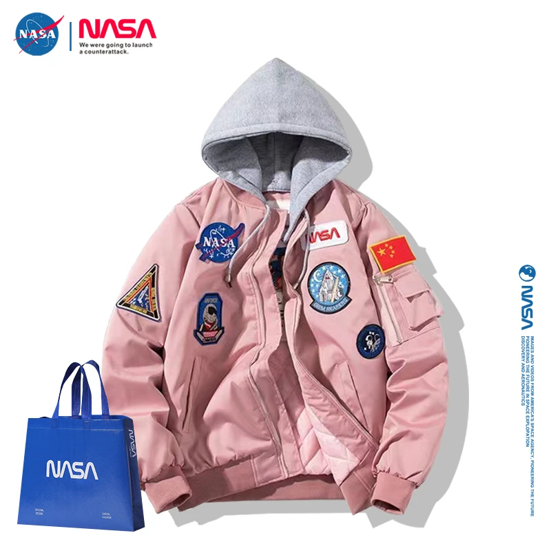 NASA官方旗舰店专柜夹克外套刺绣男士潮牌春季棒球服抗风男情侣装