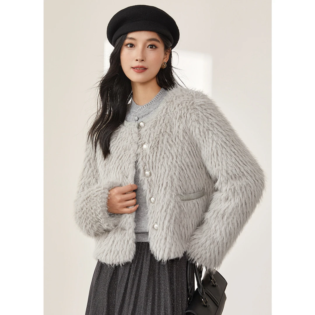 【 达人专属 】CP972气质轻奢百搭纯色毛呢外套