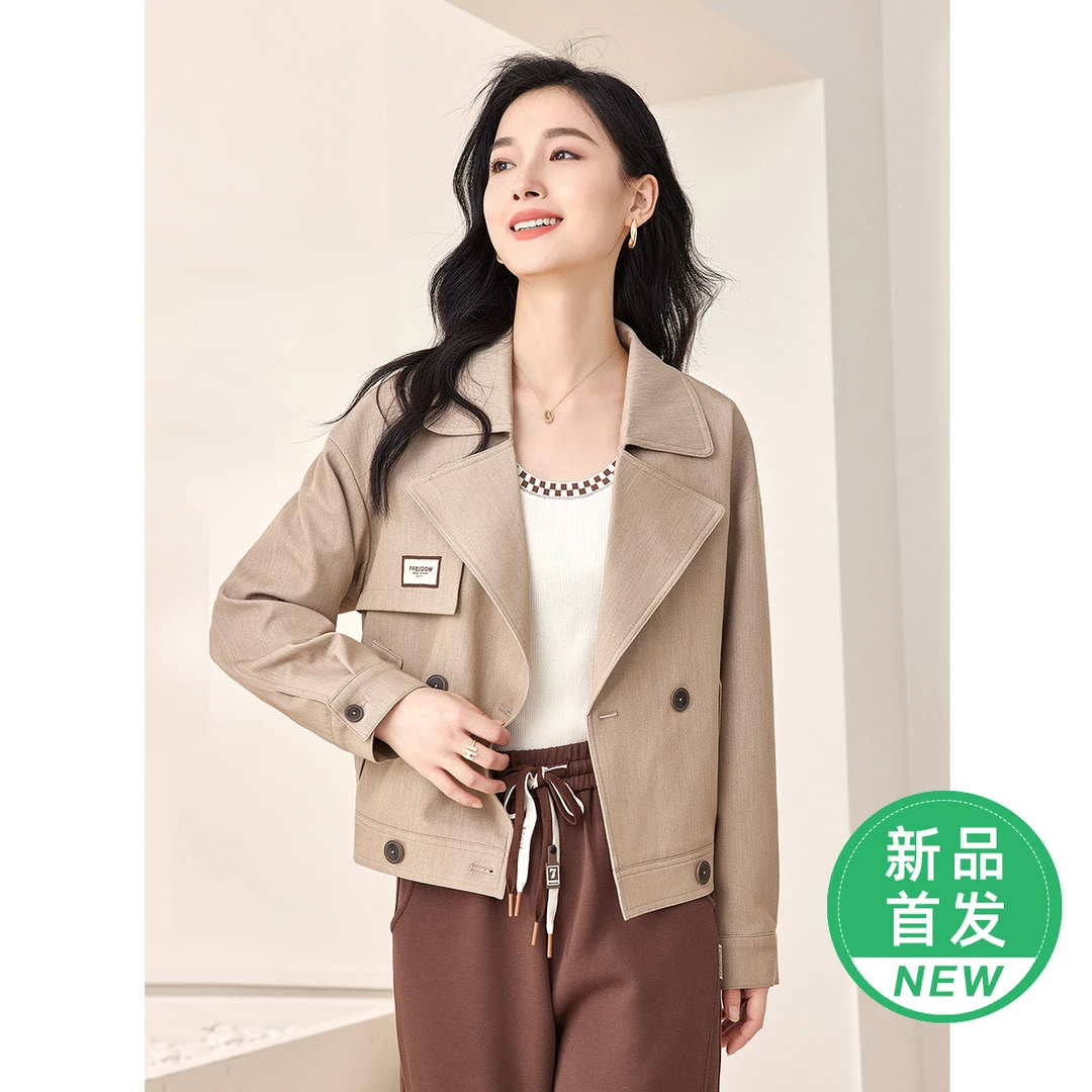 【达人专属】CK739摩登潮酷翻驳领短外套