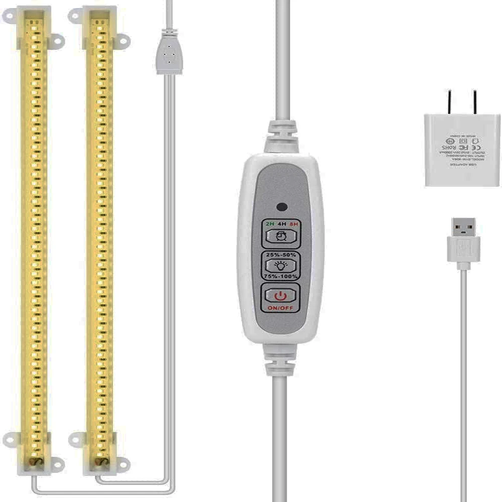 全光谱植物灯LED家用硬灯条定时调光多肉植物生长补光80W植物灯