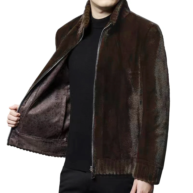 1069男士潮流保暖冬季两面穿休闲男外套上衣男装夹克男款加厚秋冬