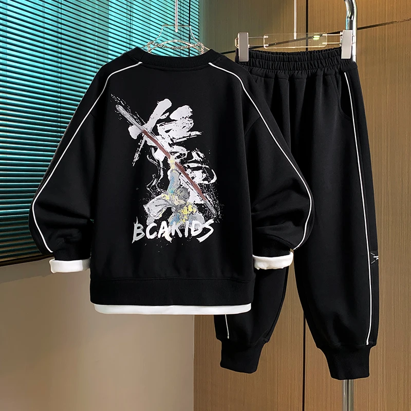 【贝伊萌】中大童 青少年春秋简约悟空套装DF-套装2646