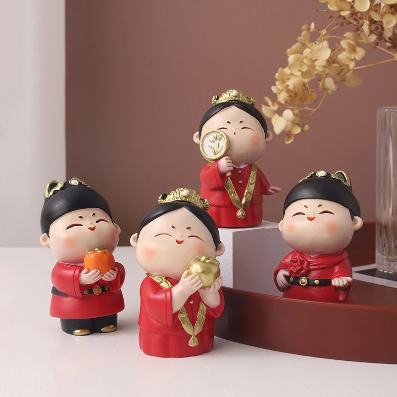 佳偶天成新婚礼物小摆件创意中式客厅卧室家居装饰品桌面摆设女生