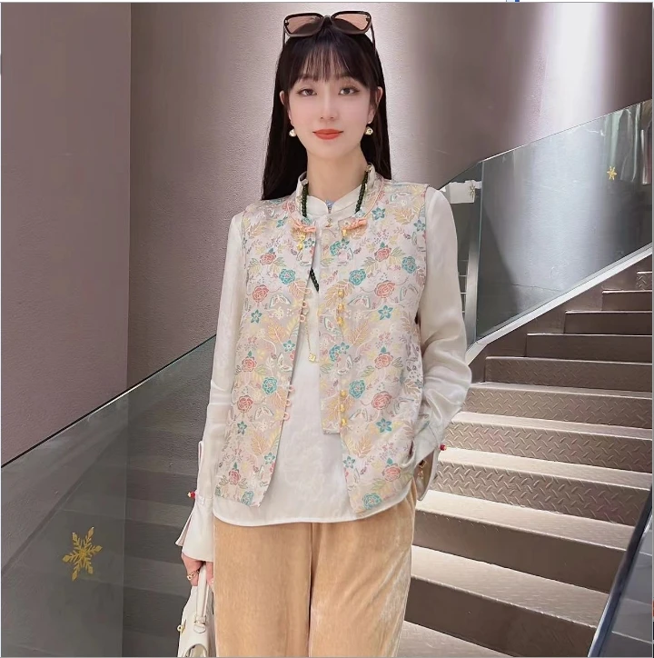 《ELFBOX》《莫奈花园》新中式国风双面双穿马甲2503