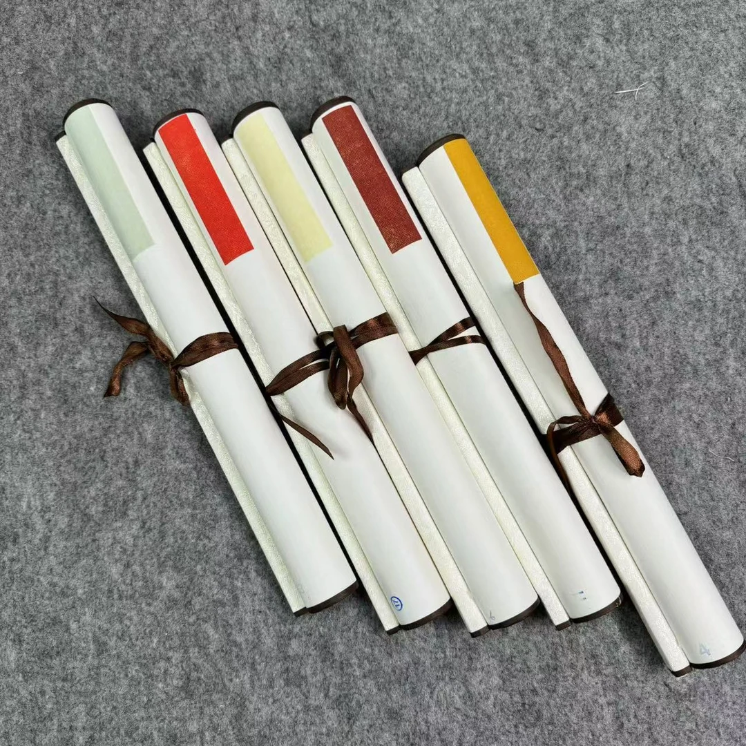 【特惠福利10个装】四尺对开 鎏金卷轴半生熟书法蜡染写意福字宣纸