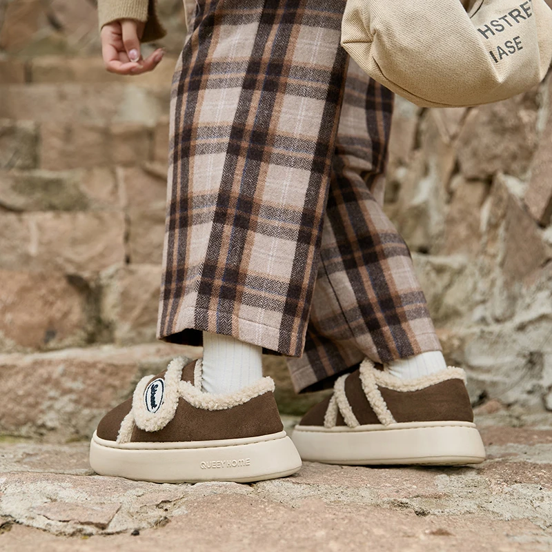 保暖厚底加绒加厚2024年新款冬季防滑时尚外穿棉鞋洋气保暖鞋女士