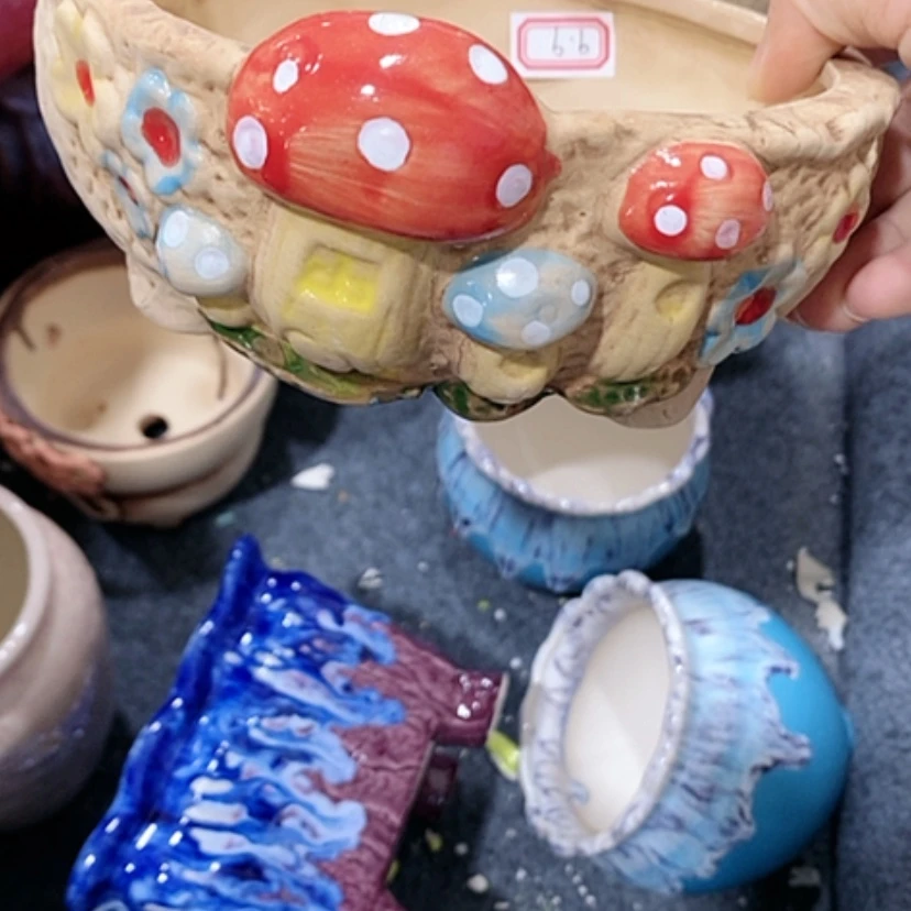 【闪购商品】红陶陶瓷多肉花盆