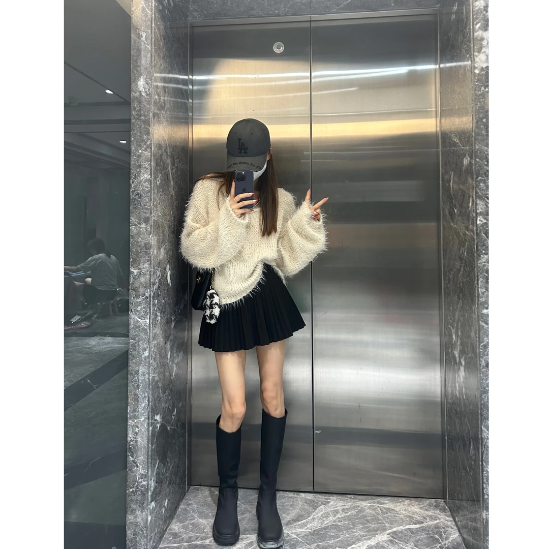 南南自制 毛呢百褶裙（有内衬）