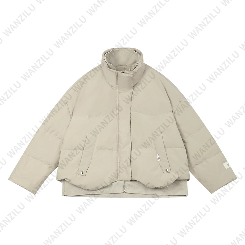 【迷途】简约百搭立领拼接短款羽绒服3L121604